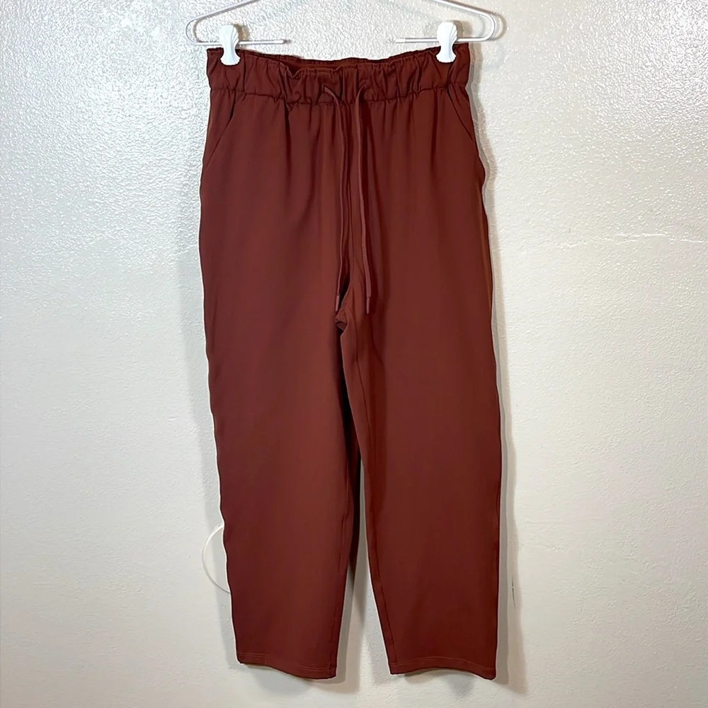 Lululemon Keep Moving Crop High Rise 23" Dark Terracotta SIZE 6 - Picture 4 of 11
